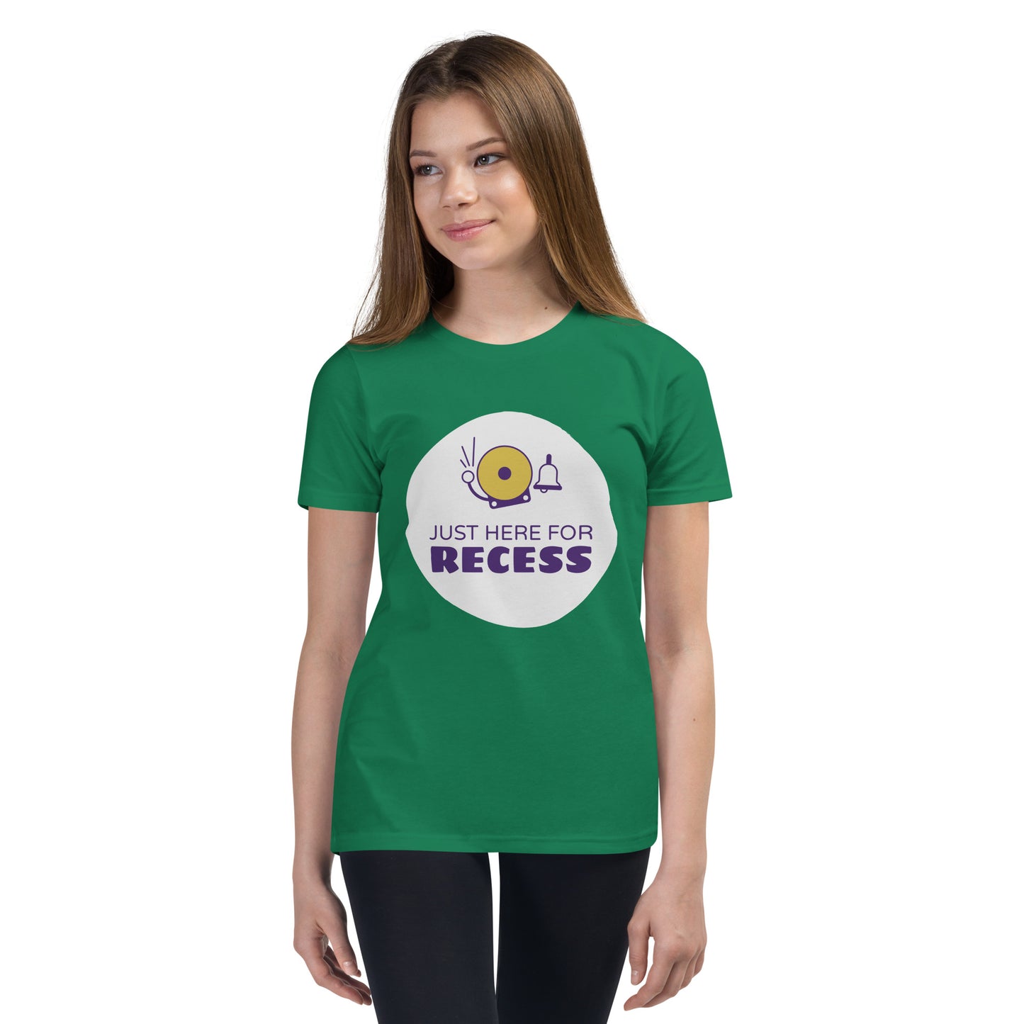 Just here for Recess Youth Short Sleeve T-Shirt