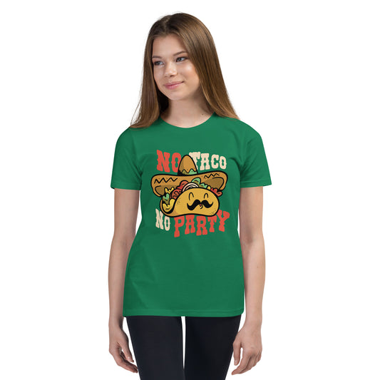No Taco No Party Youth Short Sleeve T-Shirt