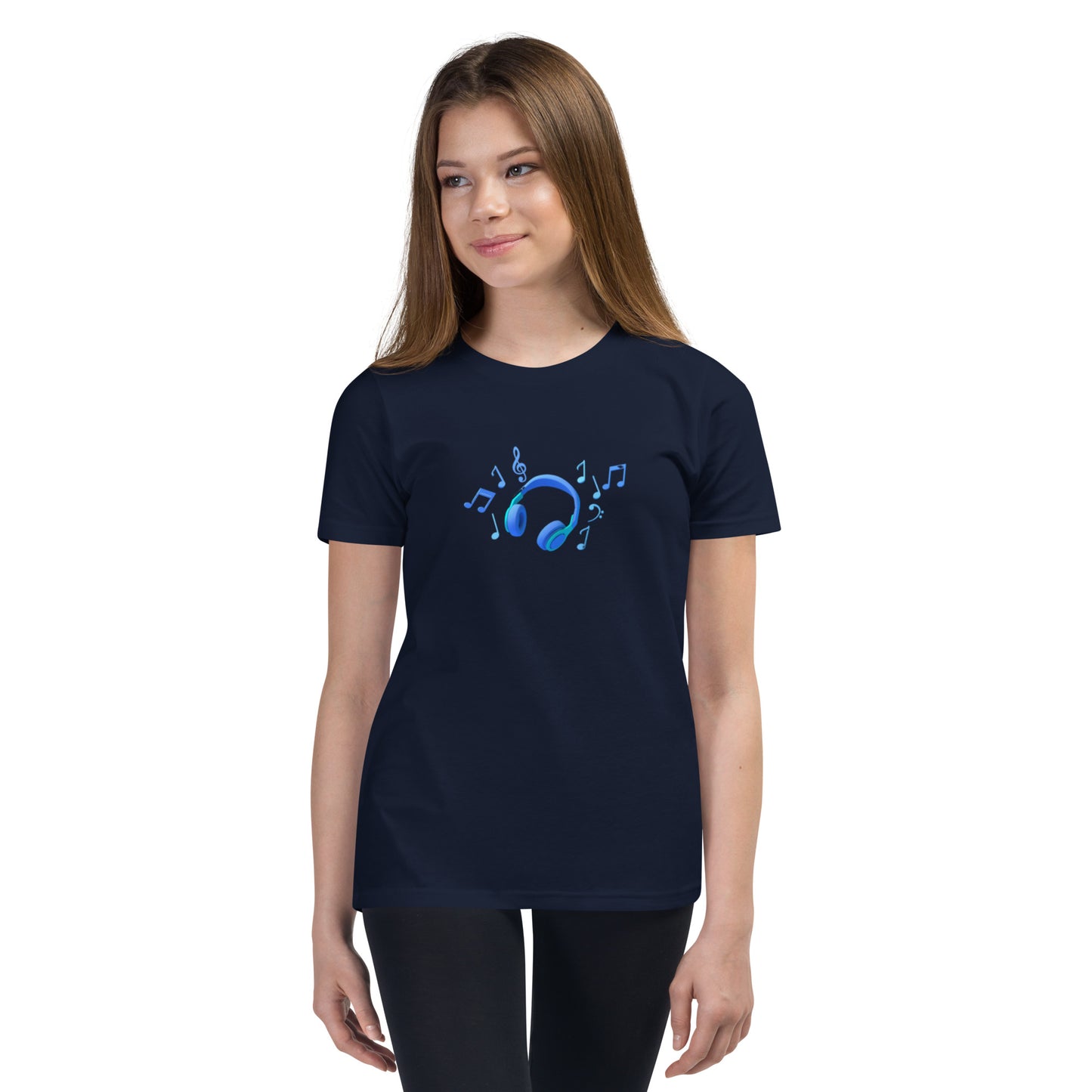 Headphones Playing Youth Short Sleeve T-Shirt