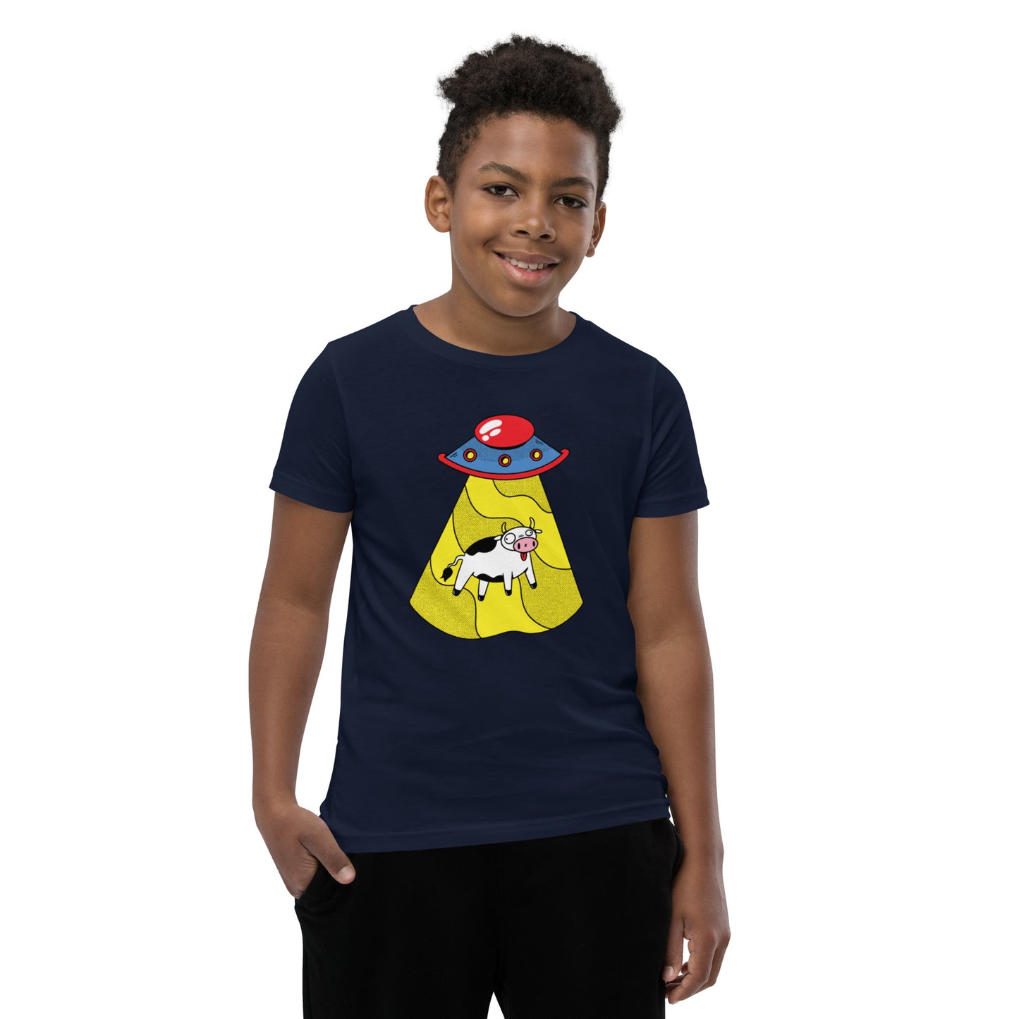 Cow Abduction Youth Short Sleeve T-Shirt
