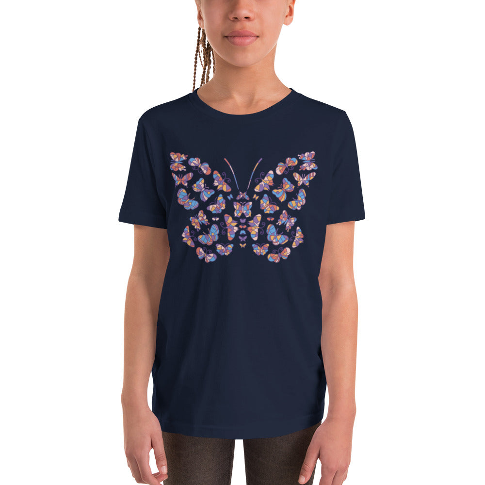 Rainbow Butterflies Youth Short Sleeve T-Shirt