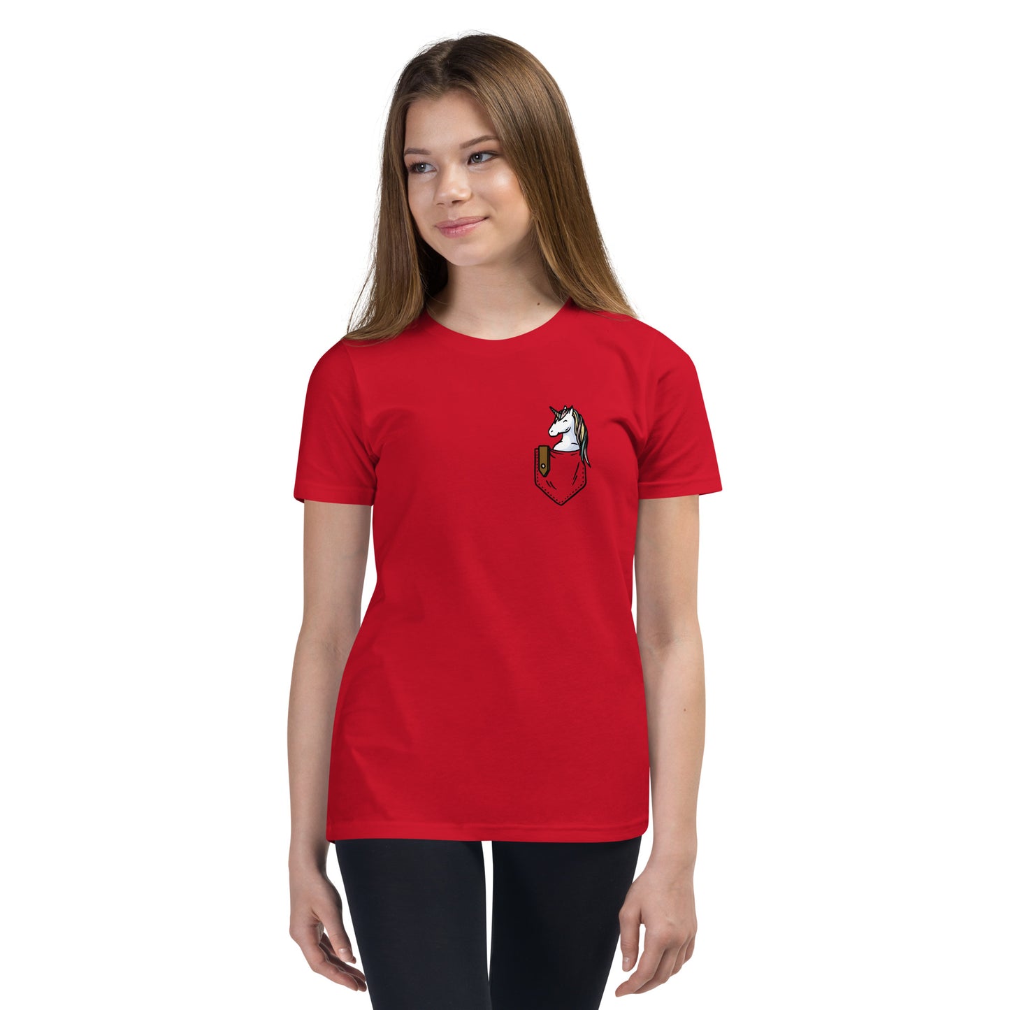 Pocket Unicorn Youth Short Sleeve T-Shirt