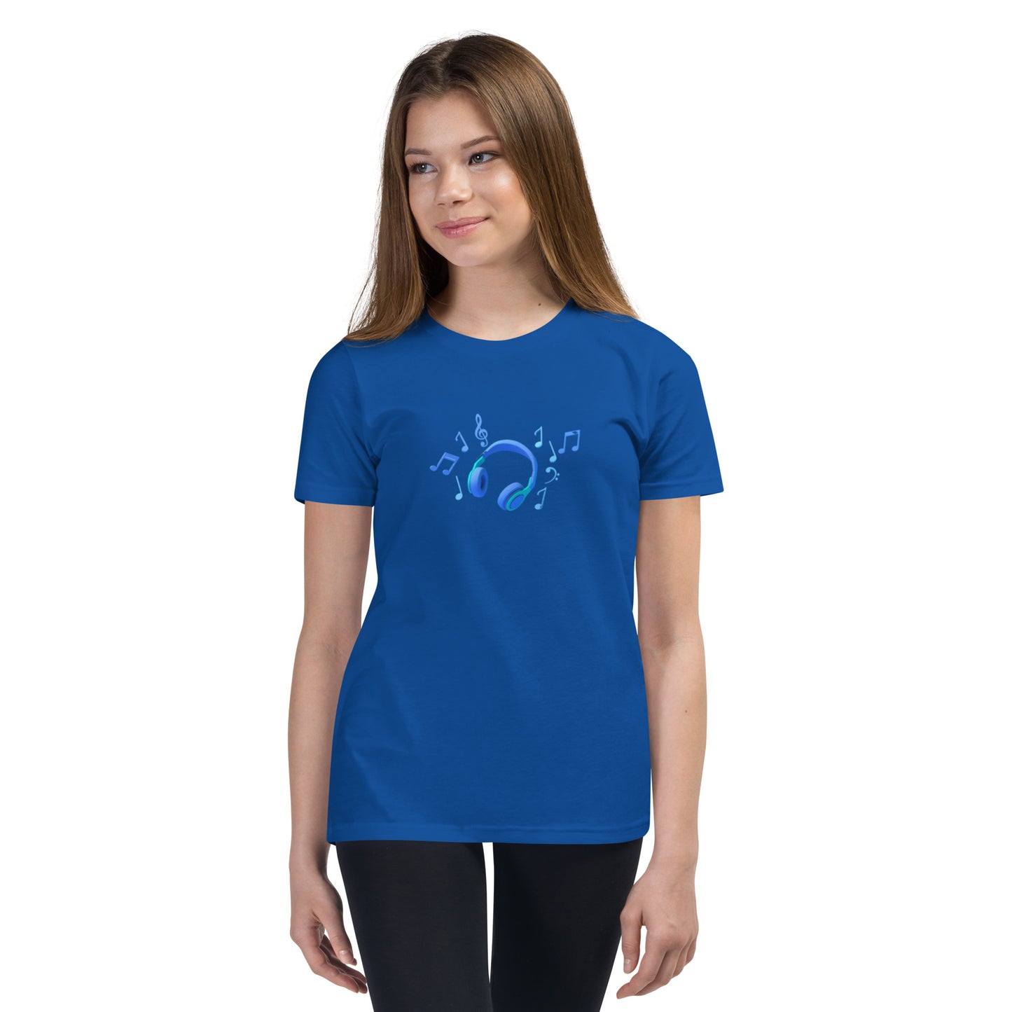 Headphones Playing Youth Short Sleeve T-Shirt