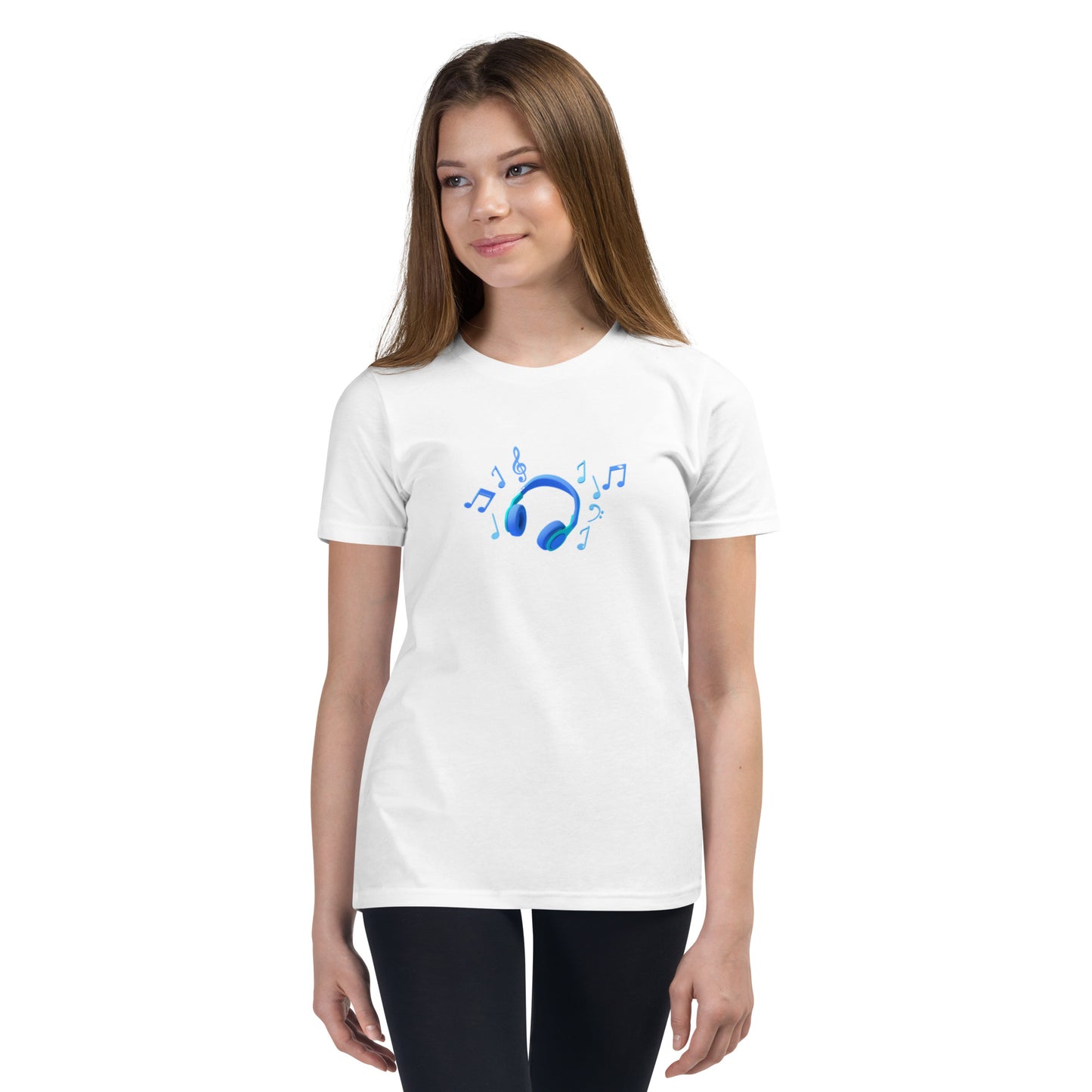 Headphones Playing Youth Short Sleeve T-Shirt