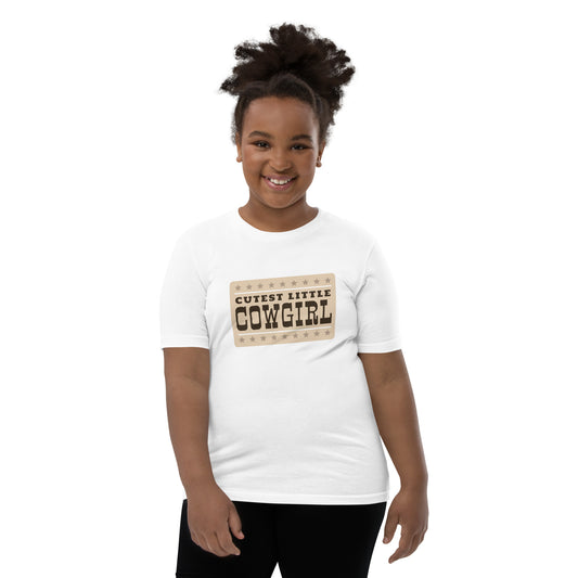 Cutest Little Cowgirl Youth Short Sleeve T-Shirt