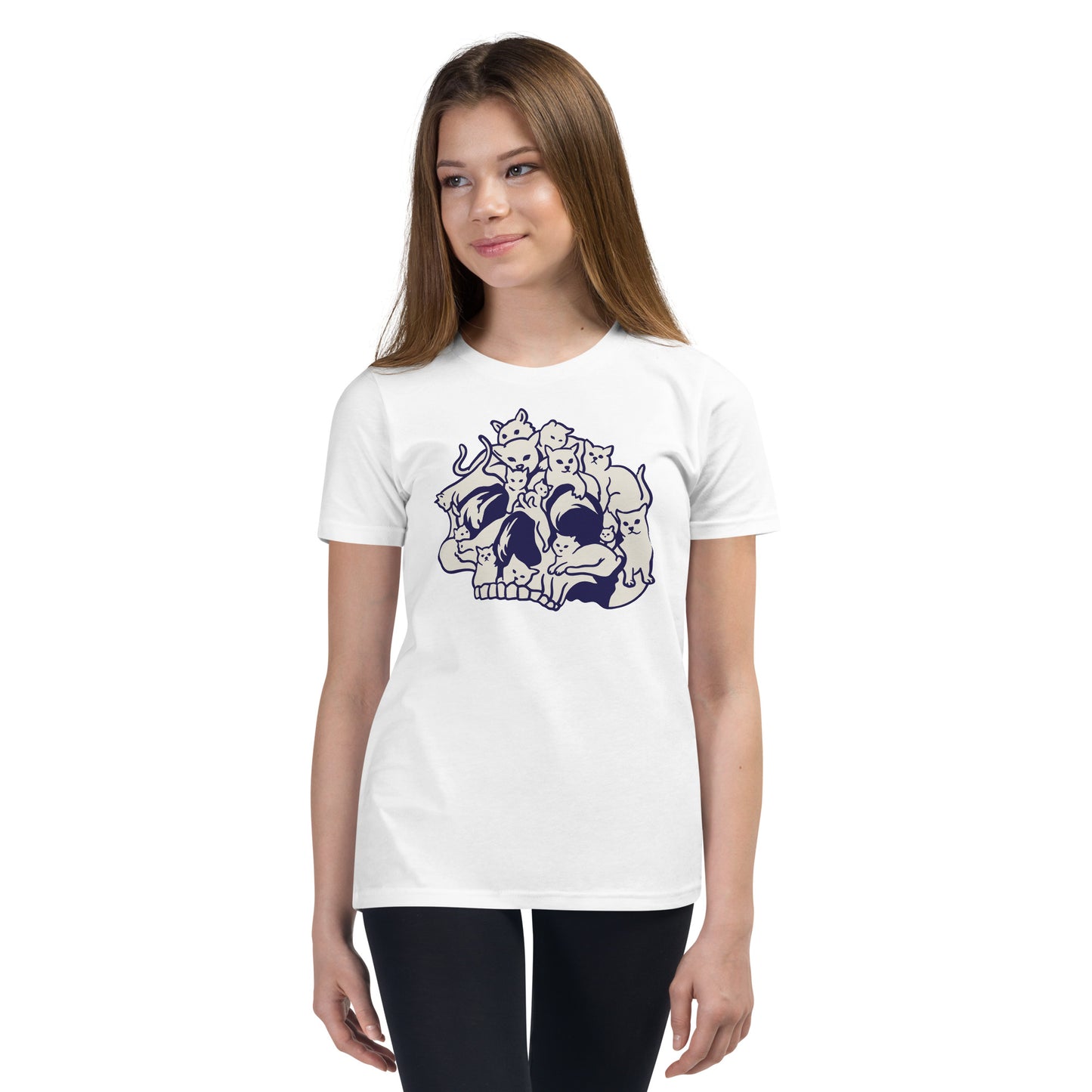 Skull (Cats) Youth Short Sleeve T-Shirt